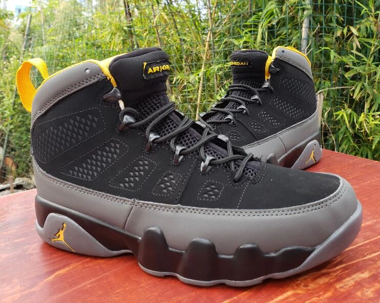 Air Jordan 9 Black Gray Yellow-1