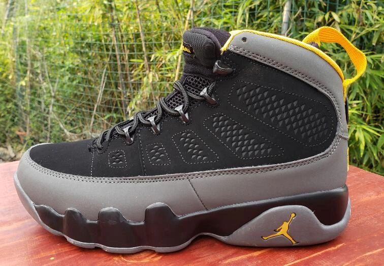 Air Jordan 9 Black Gray Yellow-1