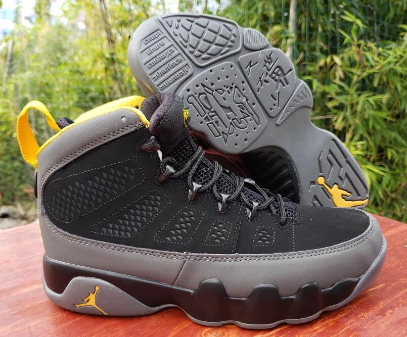Air Jordan 9 Black Gray Yellow-1