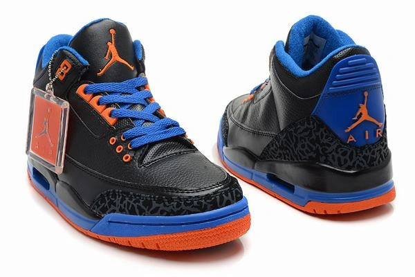 Air Jordan III (3) Retro Black Blue Orange-85