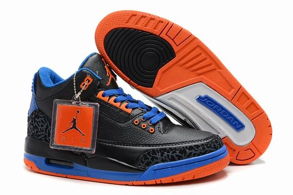 Air Jordan III (3) Retro Black Blue Orange-85