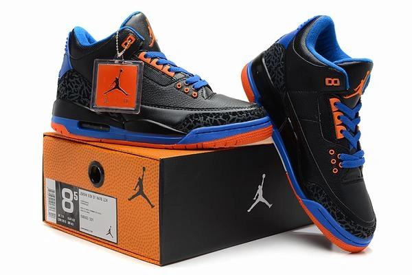 Air Jordan III (3) Retro Black Blue Orange-85
