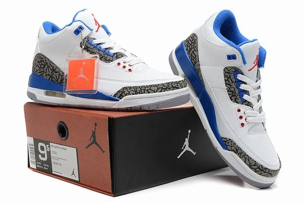 Air Jordan III (3) Retro White Grey Blue-81