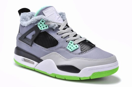 Air Jordan IV(4) Retro Grey Green fur-70