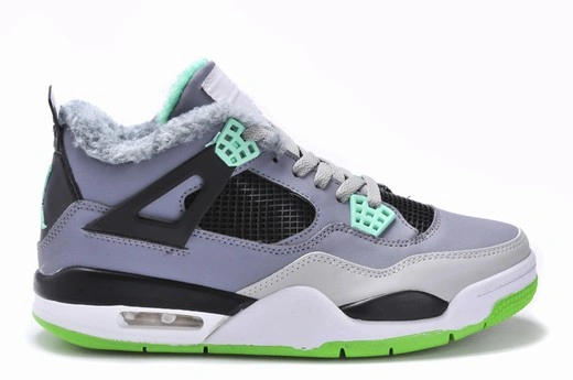 Air Jordan IV(4) Retro Grey Green fur-70
