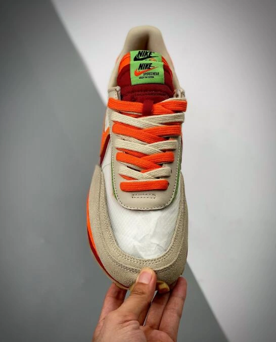 CLOT x sacai x Nike LDWaffle Orange Blaze