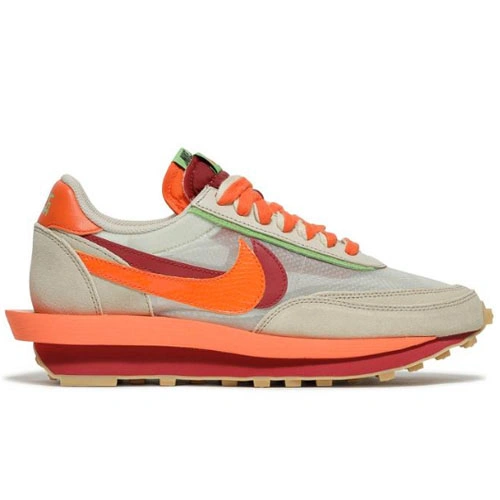 CLOT x sacai x Nike LDWaffle Orange Blaze