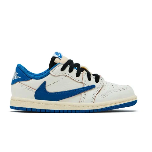 Fragment Design x Travis Scott x Jordan 1 Retro Low OG SP TD 'Sail Military Blue'