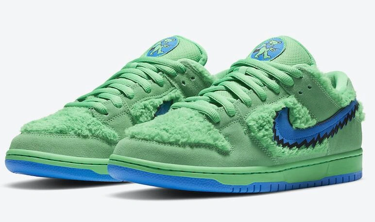 Cheap Grateful Dead x Nike SB Dunk Low Green Bear