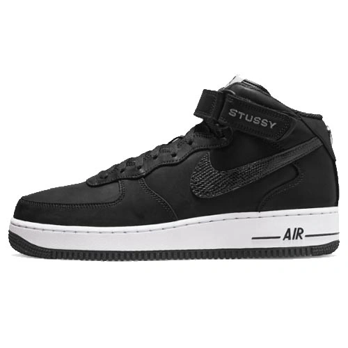Nike Air Force 1 Mid Black Luxe Leather