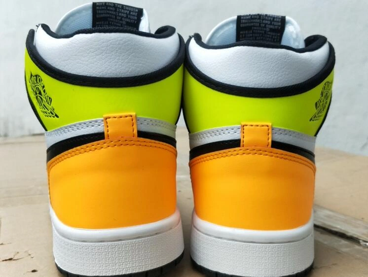 Affordable Nike Air Jordan 1 Black Yellow Orange-1