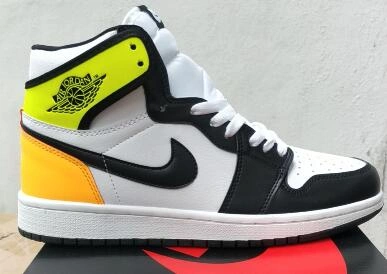Nike Air Jordan 1 Black Yellow Orange-1