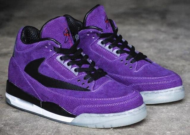 Nike Air Jordan 3 Black Purple-1