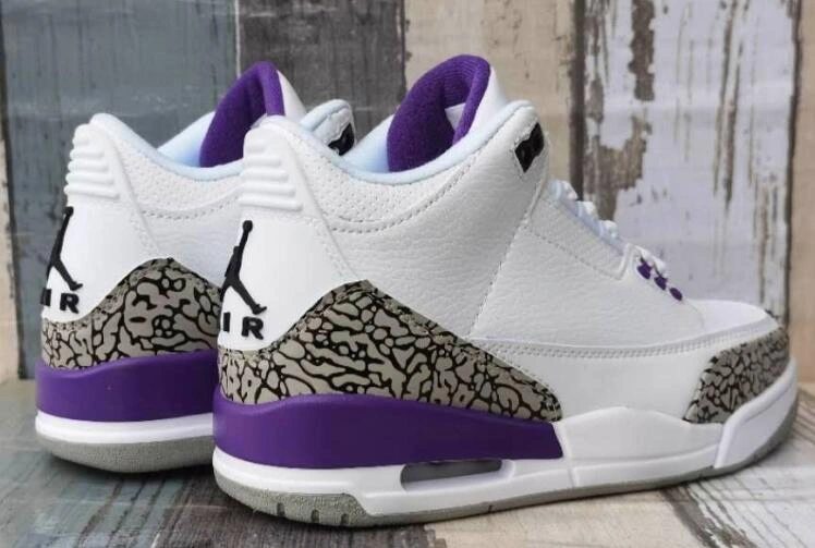 Nike Air Jordan 3 White Purple-1