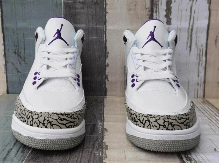 Nike Air Jordan 3 White Purple-1