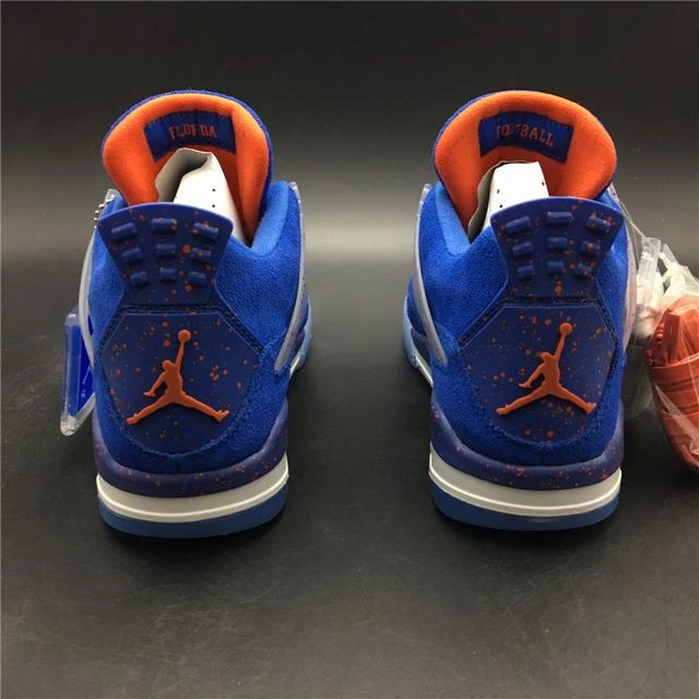 Nike Air Jordan Retro 4 Blue Orange-1