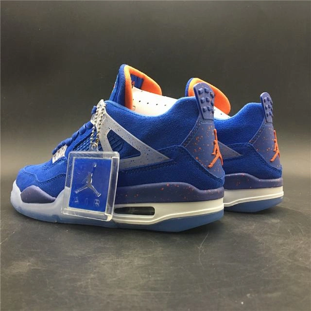 Nike Air Jordan Retro 4 Blue Orange-1