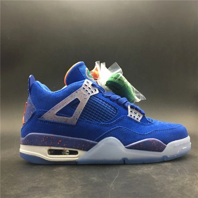 Nike Air Jordan Retro 4 Blue Orange-1
