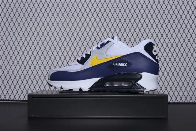 Affordable Nike Air Max 90 Essential Blue Yellow-1