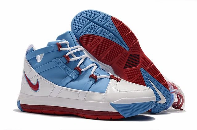 Nike Lebron 3 White Blue Red-1