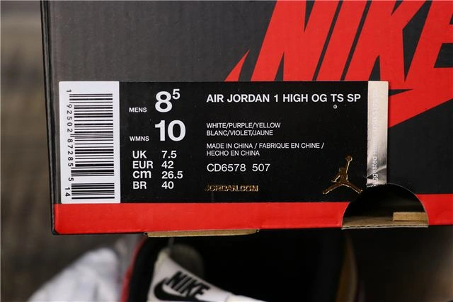 Affordable NikeSB x AirJordan1 High OG Court Purple