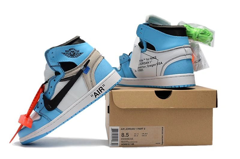 Affordable OFF-WHITE x Air Jordan 1 Blue-1