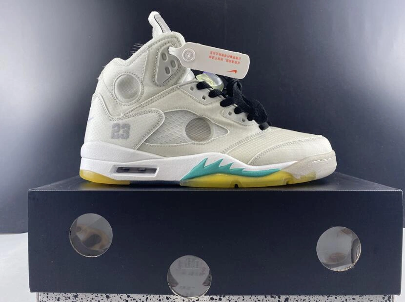 Off-White X Air Jordan 5 White Green