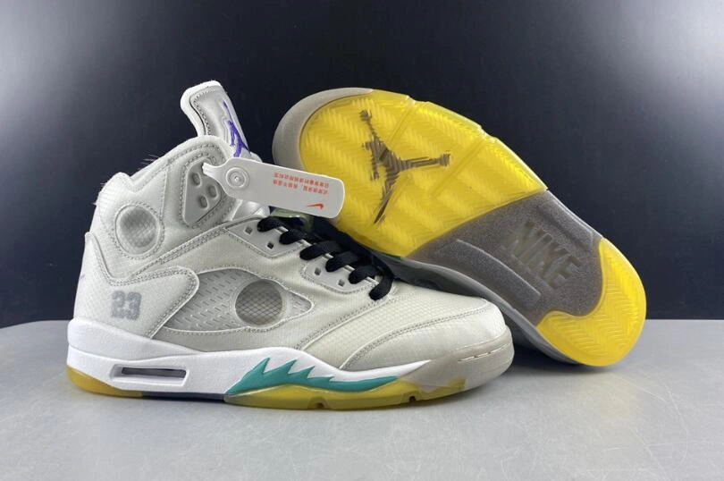 Off-White X Air Jordan 5 White Green