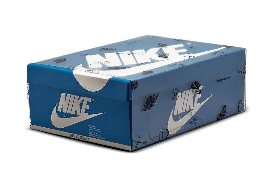 Cheap TS x Fragment x Air Jordan 1 White Blue