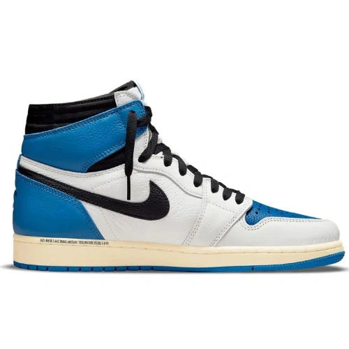 TS x Fragment x Air Jordan 1 White Blue