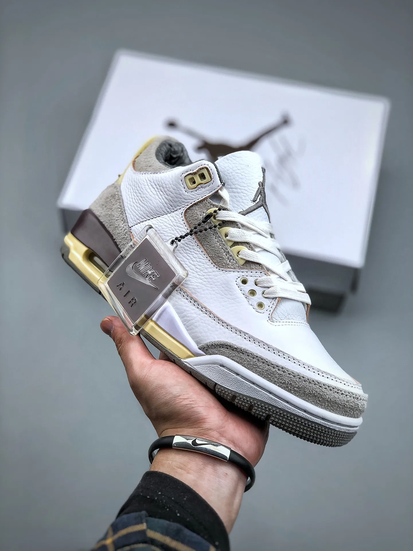 A Ma Maniére x Air Jordan 3 AJ3 AMM White Purple Grey – Mid-Top Replica Sneakers for Men, Rep Shoes in Sizes 35.5-47.5 (Half Sizes Included) – Style Code: DH3434- Effortless 1180