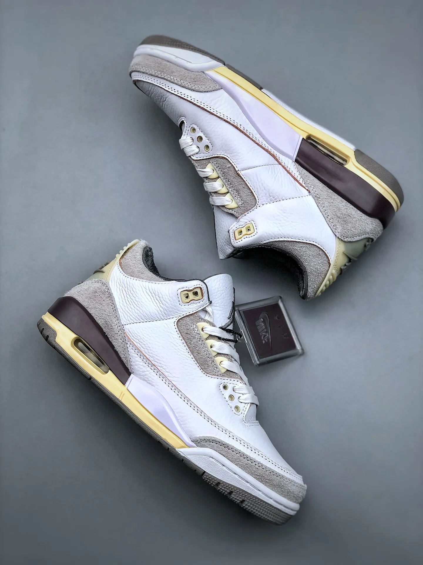 A Ma Maniére x Air Jordan 3 AJ3 AMM White Purple Grey – Mid-Top Replica Sneakers for Men, Rep Shoes in Sizes 35.5-47.5 (Half Sizes Included) – Style Code: DH3434- Effortless 1180