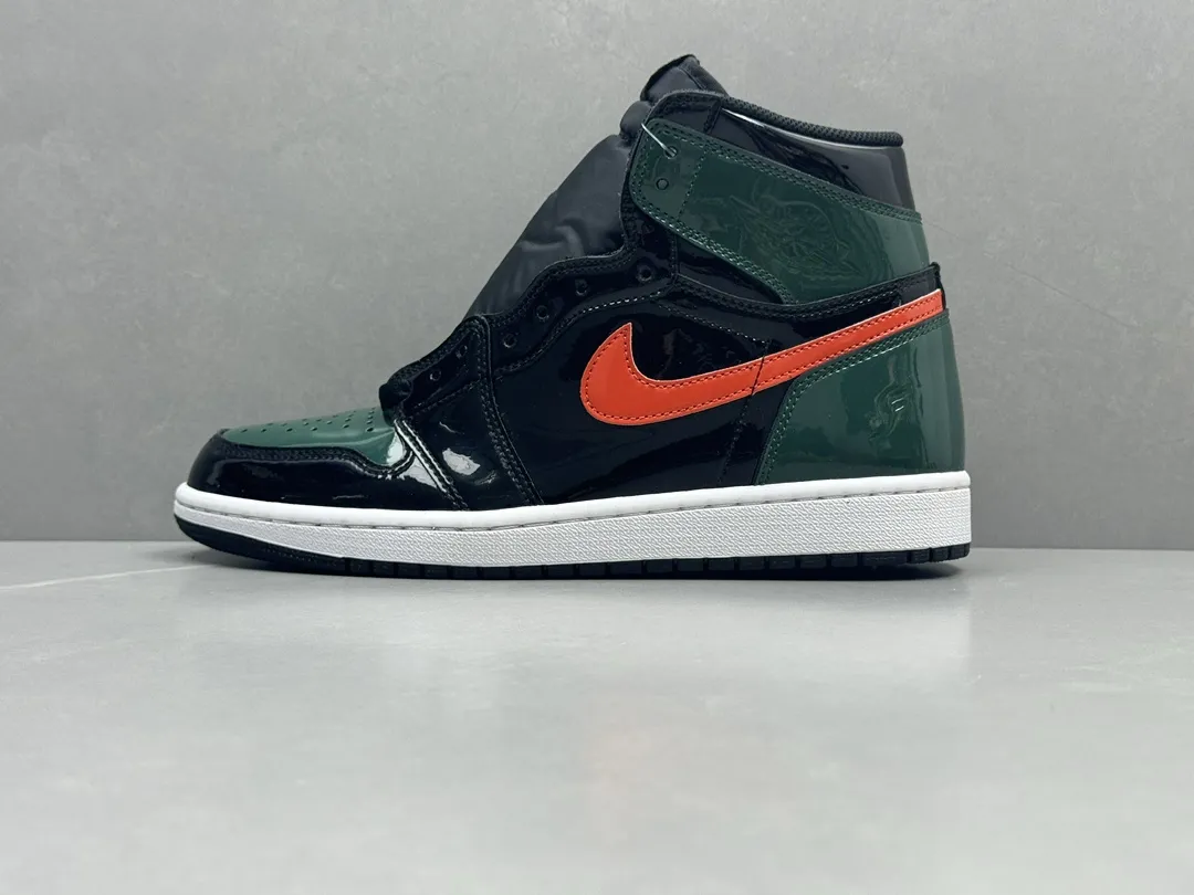 Versatile AJ1 270 High-Top Sneakers – Black Green Orange – Top Quality Rep Shoes & Best Replica Sneakers 1284