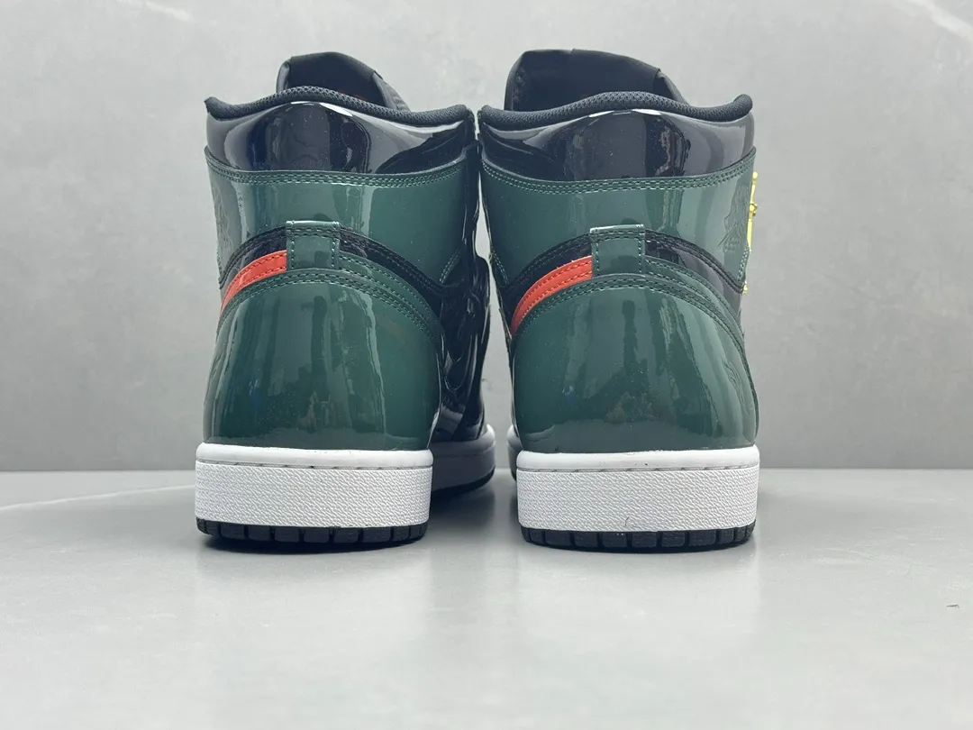 Versatile AJ1 270 High-Top Sneakers – Black Green Orange – Top Quality Rep Shoes & Best Replica Sneakers 1284