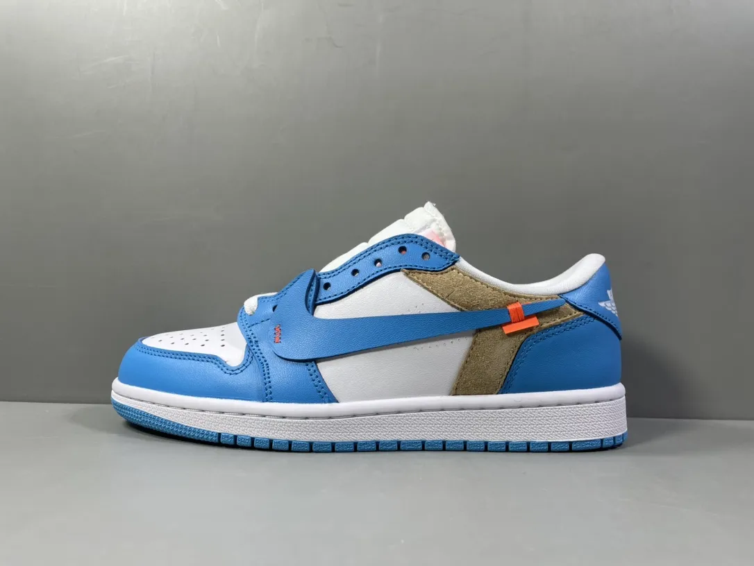 AJ1 Deconstructed Low UNC Blue University Blue White Beige Men’s Basketball Shoes – Top Rep Shoes & Best Nike Replica Size 36-47. Casual 1248