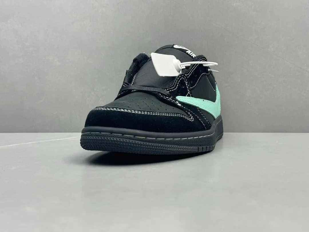 AJ1 Low Tiffany x Travis Scott Black Mint Green Rep Shoes – Top Quality Best Replica Sneakers – Sizes 36-47 (Including Half Sizes Elegant 1250