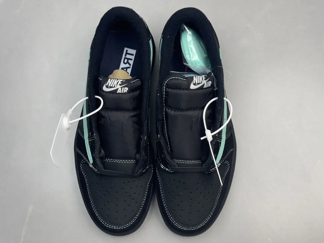 AJ1 Low Tiffany x Travis Scott Black Mint Green Rep Shoes – Top Quality Best Replica Sneakers – Sizes 36-47 (Including Half Sizes Elegant 1250