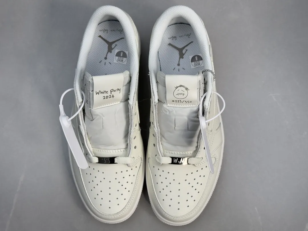 Classic AJ1 x Reverse Dunk Low Top Sneakers – Pure White, Top Rep Shoes, Best Replica Sneakers,  Version, Sizes 36-47 (Including Half Sizes 1341
