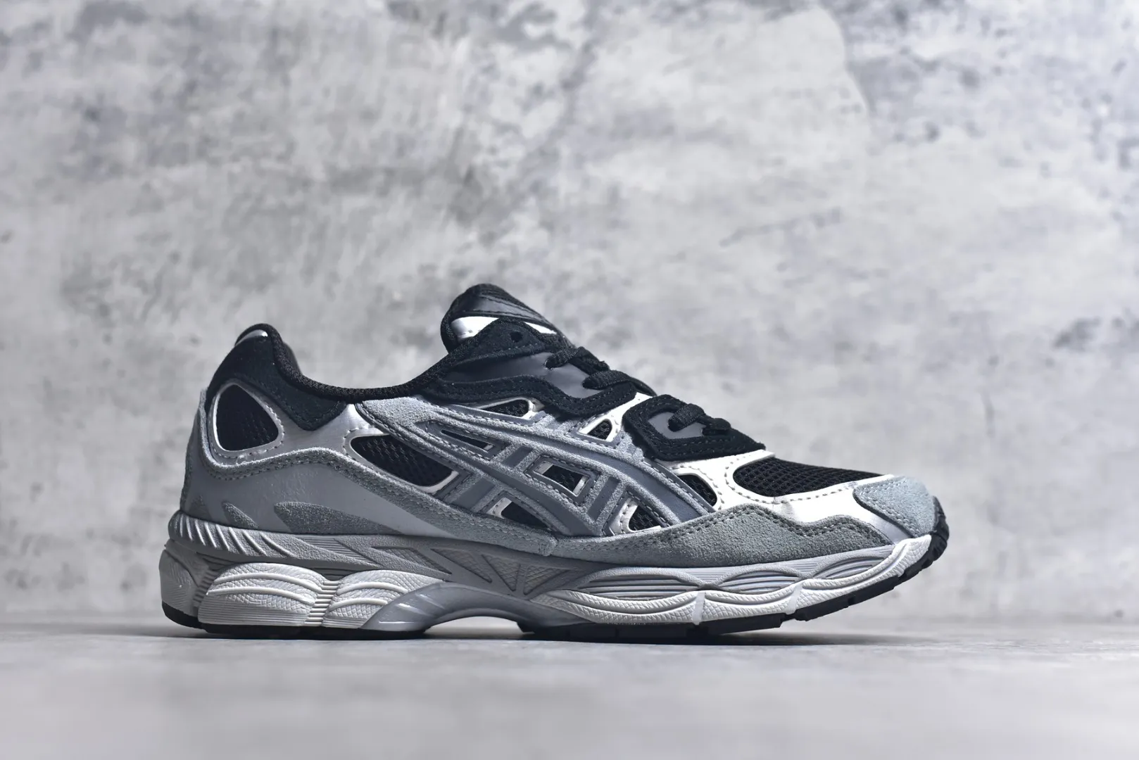Effortless ASICS GEL-NYC Black Silver High Quality Replica Sneakers – Rep Shoes 645
