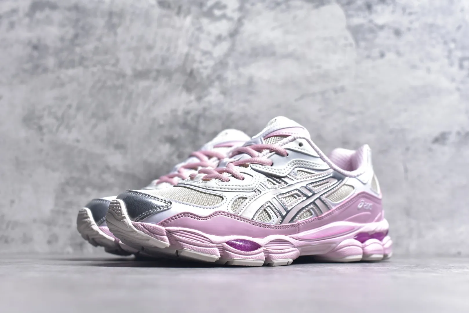 ZeroBulk ASICS GEL-NYC Silver Pink Low Top Replica Sneakers with 1:1 Quality Rep Shoes 644