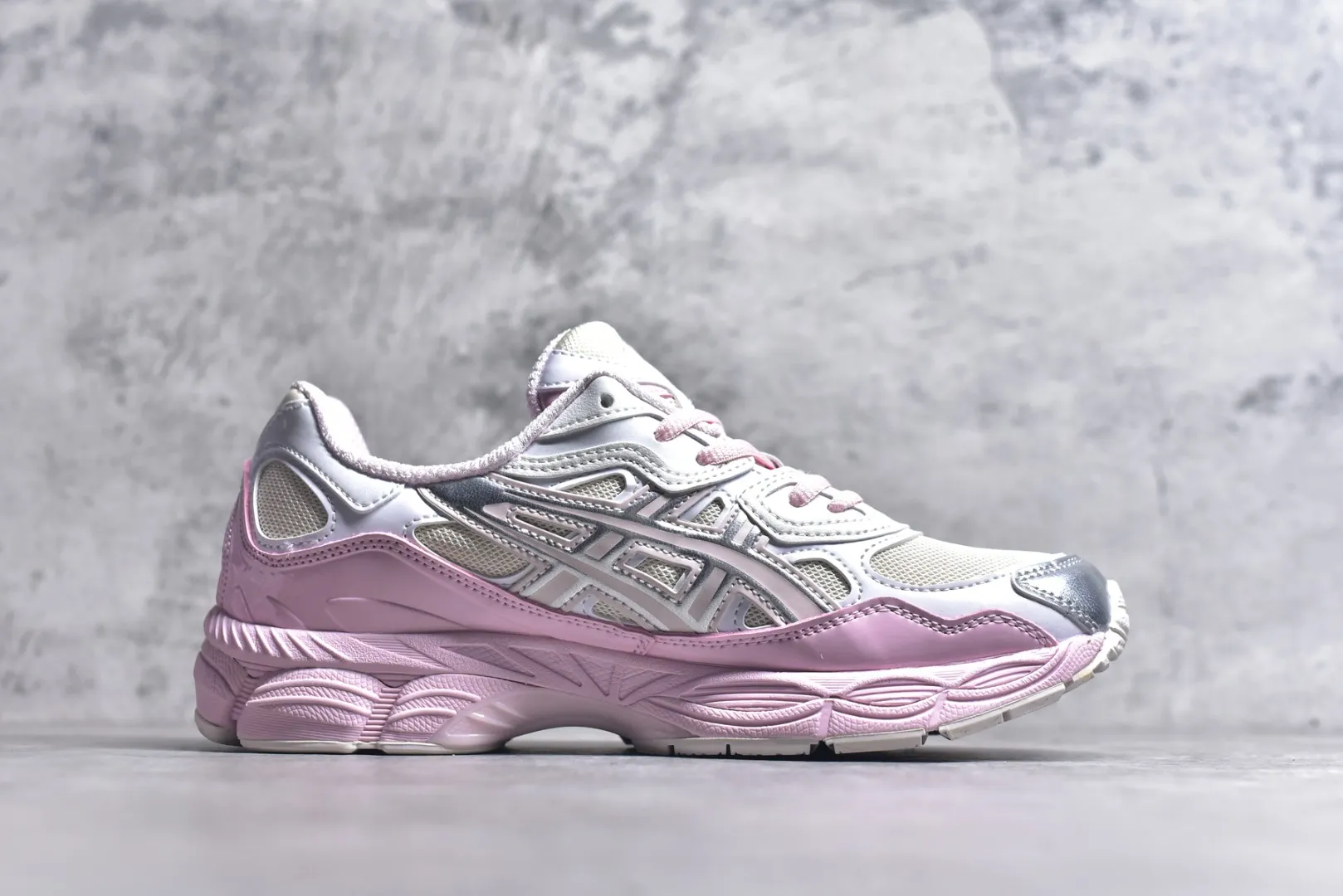 ZeroBulk ASICS GEL-NYC Silver Pink Low Top Replica Sneakers with 1:1 Quality Rep Shoes 644