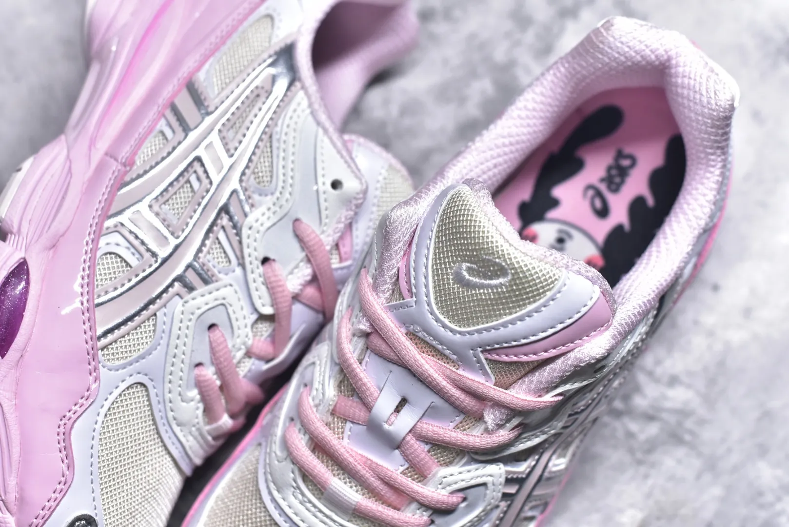 ZeroBulk ASICS GEL-NYC Silver Pink Low Top Replica Sneakers with 1:1 Quality Rep Shoes 644