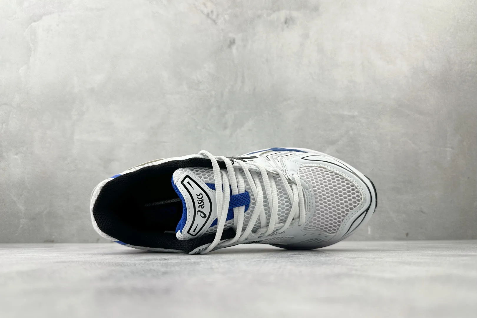 EyeCatching ASICS Gel-Kayano 14 White Blue Rep Shoes – High Quality Replica ASICS Sneakers 614