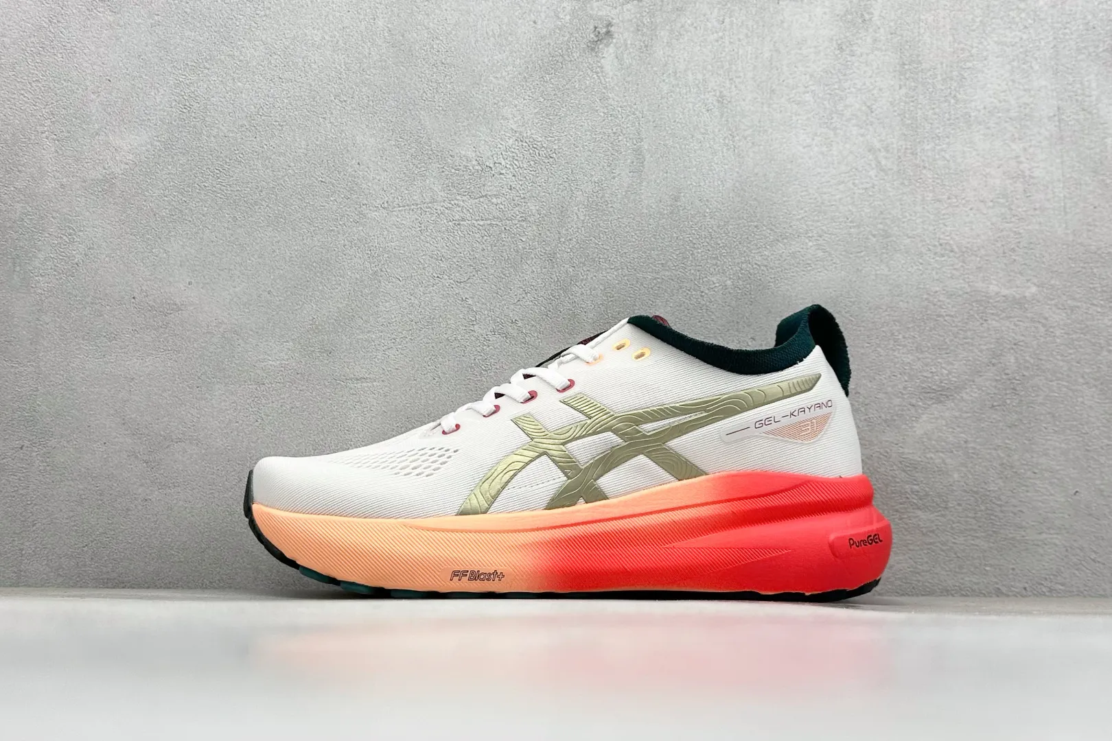 TopPick ASICS Gel-Kayano 31 White Red Replica Sneakers – High Quality ASICS Running Replicas 631