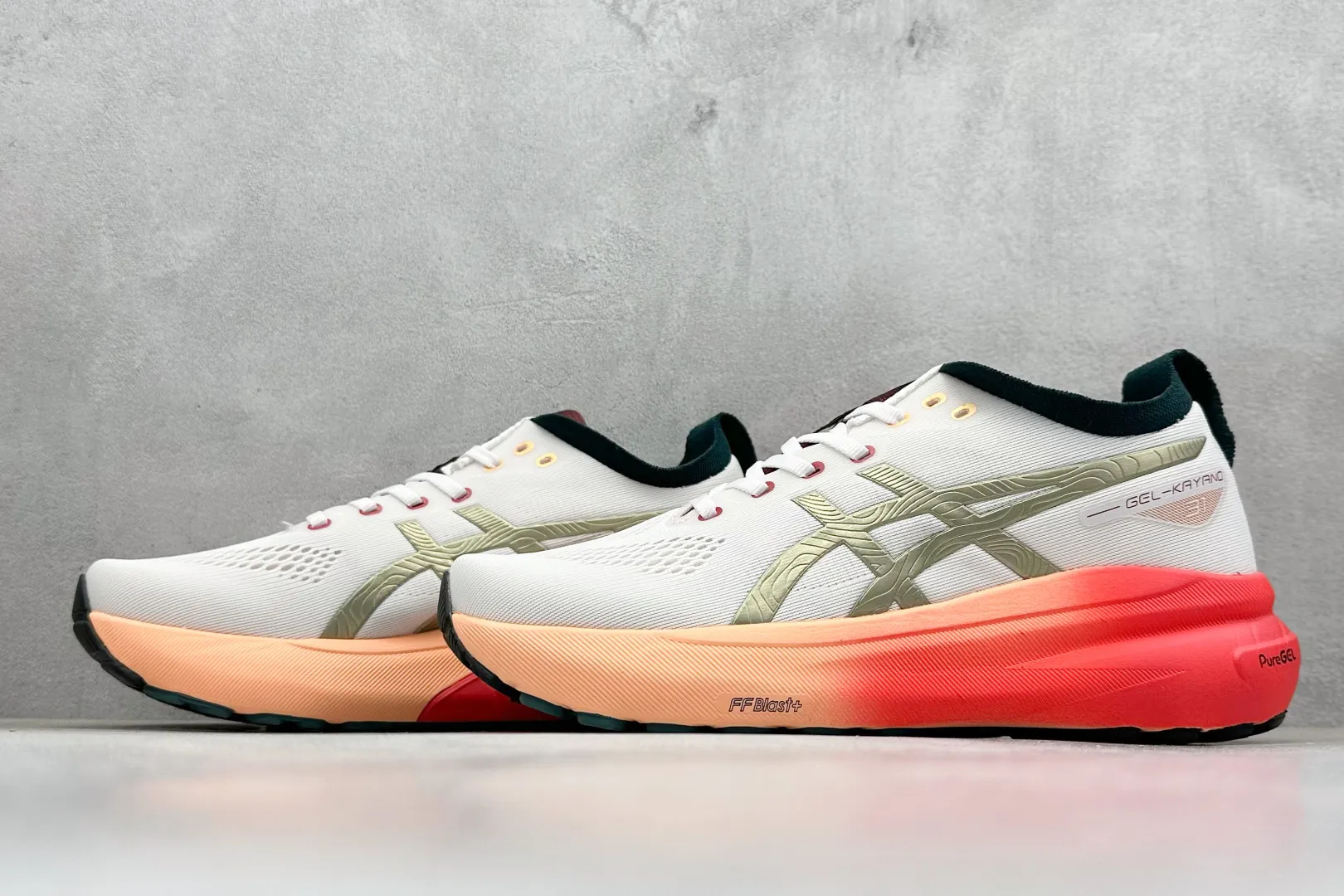 TopPick ASICS Gel-Kayano 31 White Red Replica Sneakers – High Quality ASICS Running Replicas 631