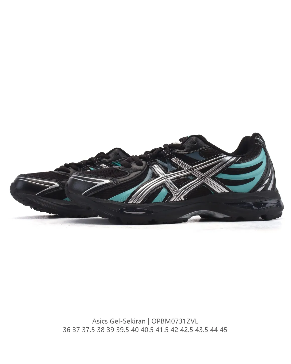 Sustainable ASICS Gel Sekiran Running Shoes Black Teal – High Quality Replica ASICS Sneakers 1: 587