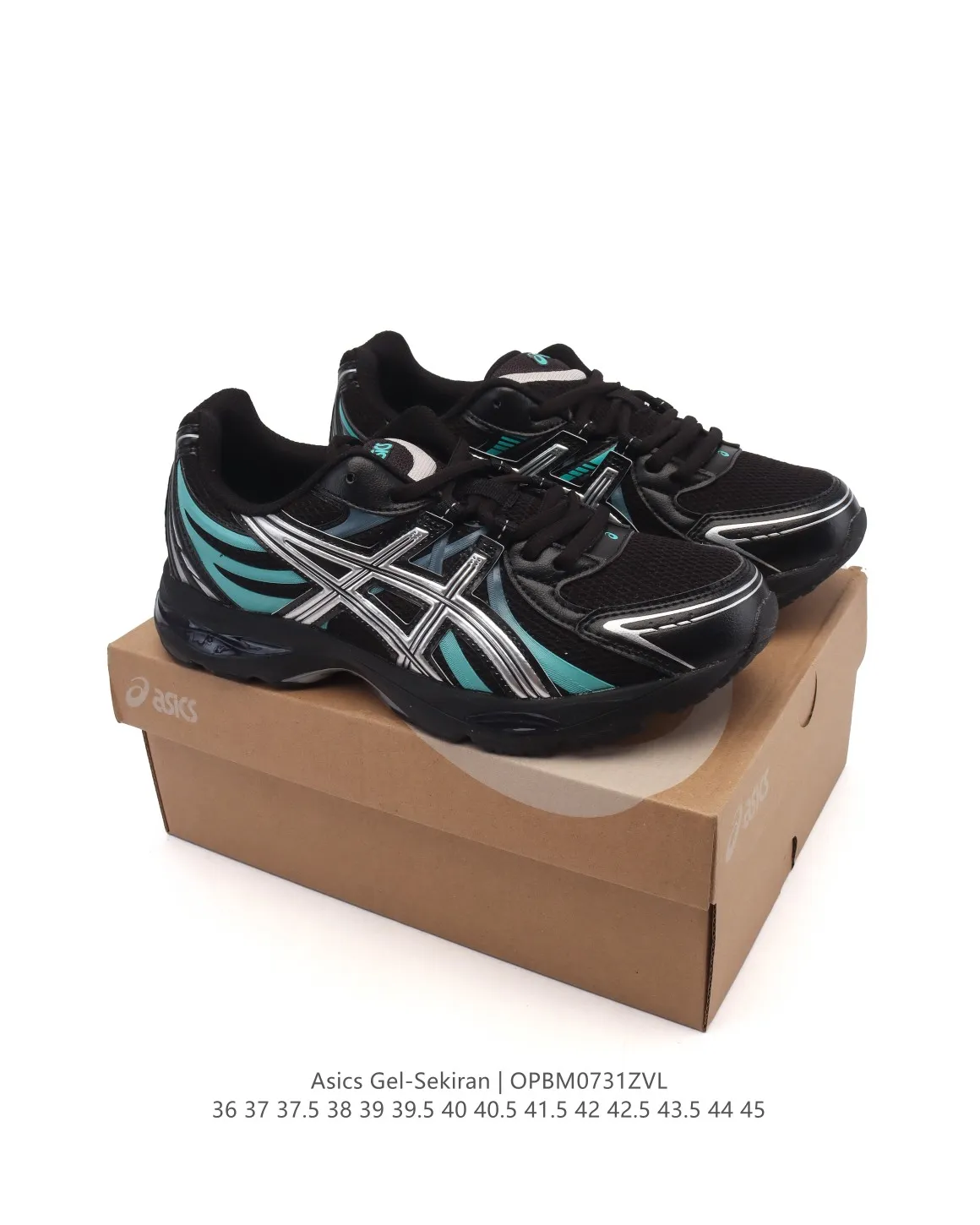 Sustainable ASICS Gel Sekiran Running Shoes Black Teal – High Quality Replica ASICS Sneakers 1: 587
