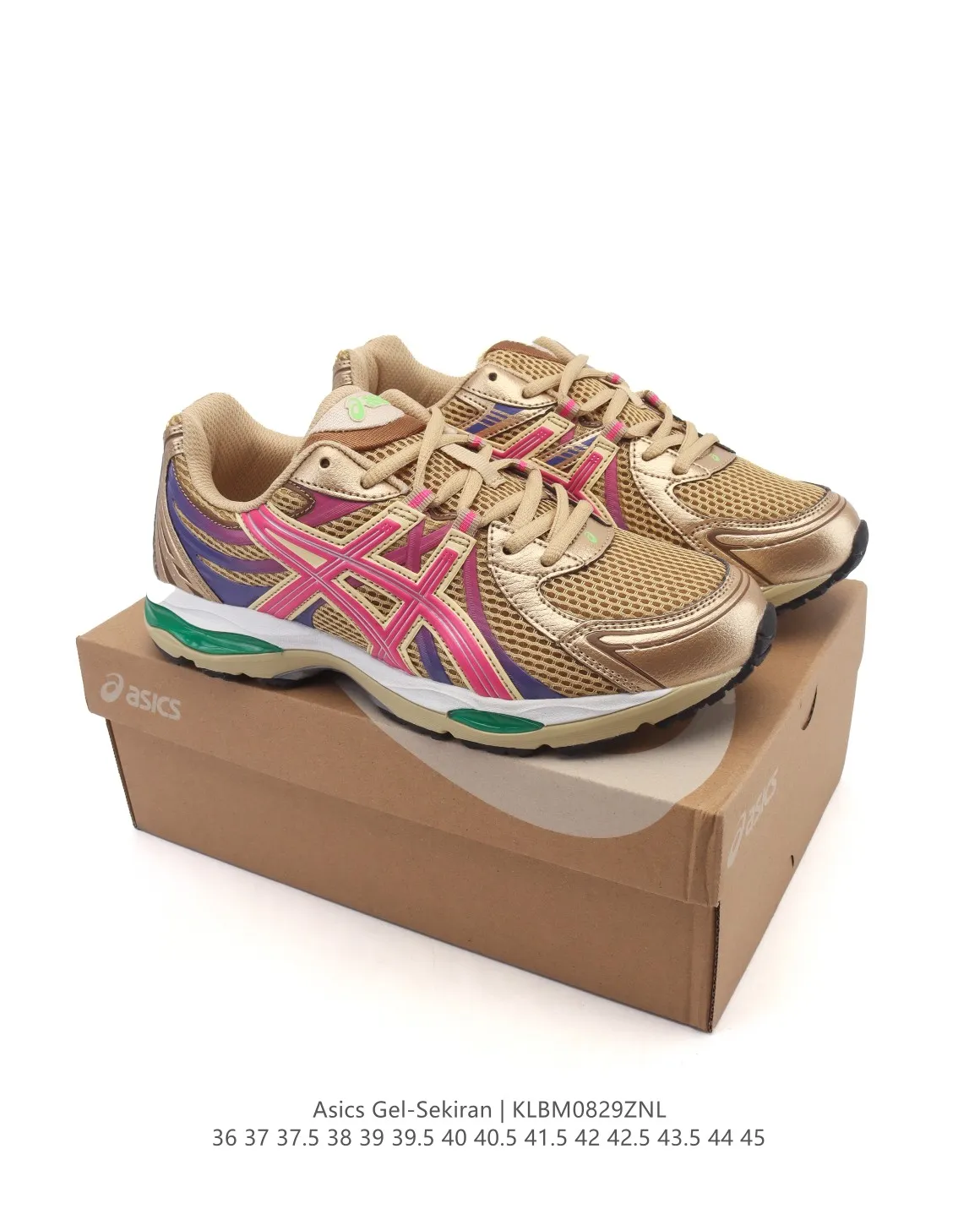 TimelessDesign ASICS Gel Sekiran Running Shoes Gold Purple – High Quality Replica ASICS Sneakers 1: 589