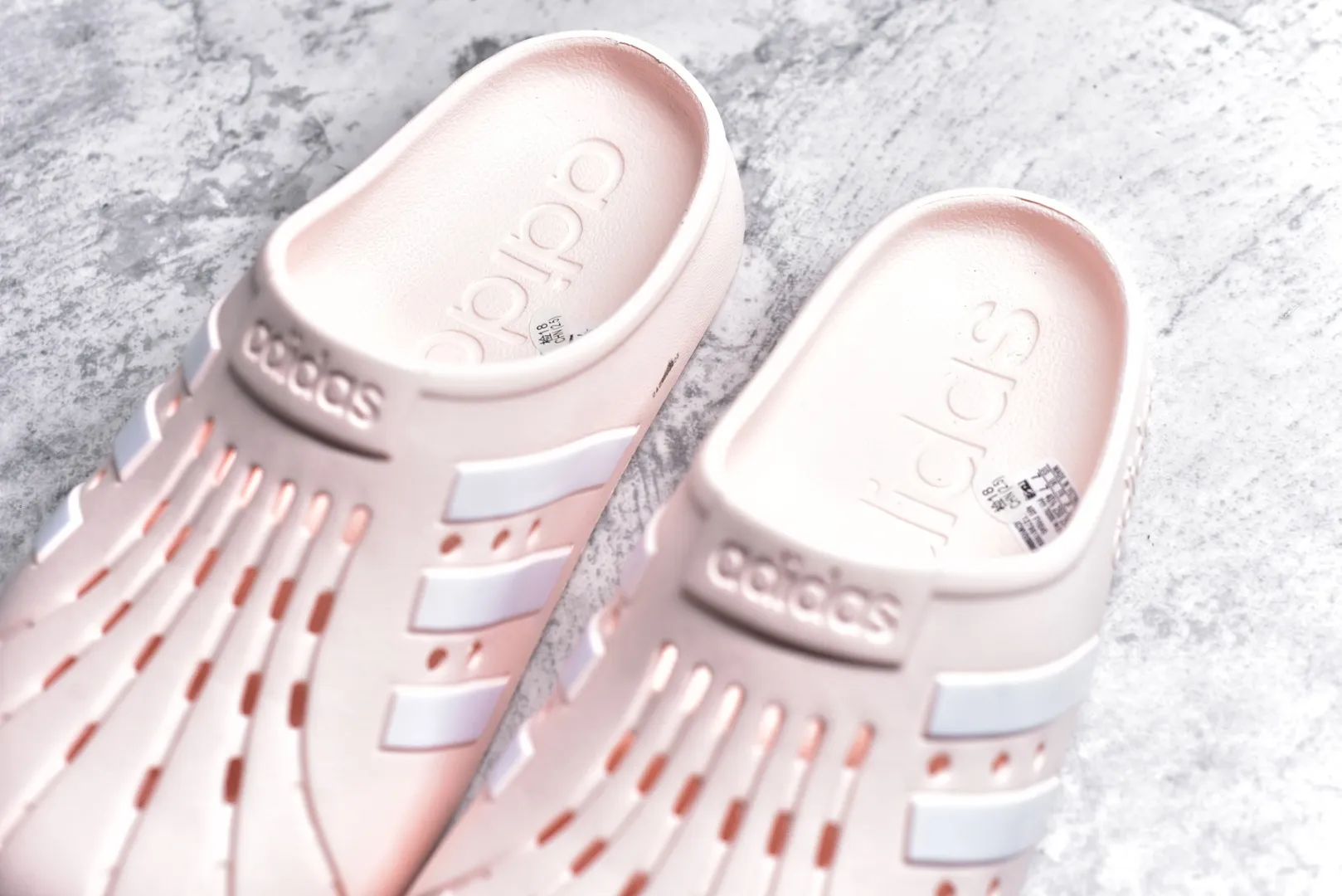 Chic Adidas Adilette Clogs Pink Blokecore Style –  Adidas Replica Shoes 462