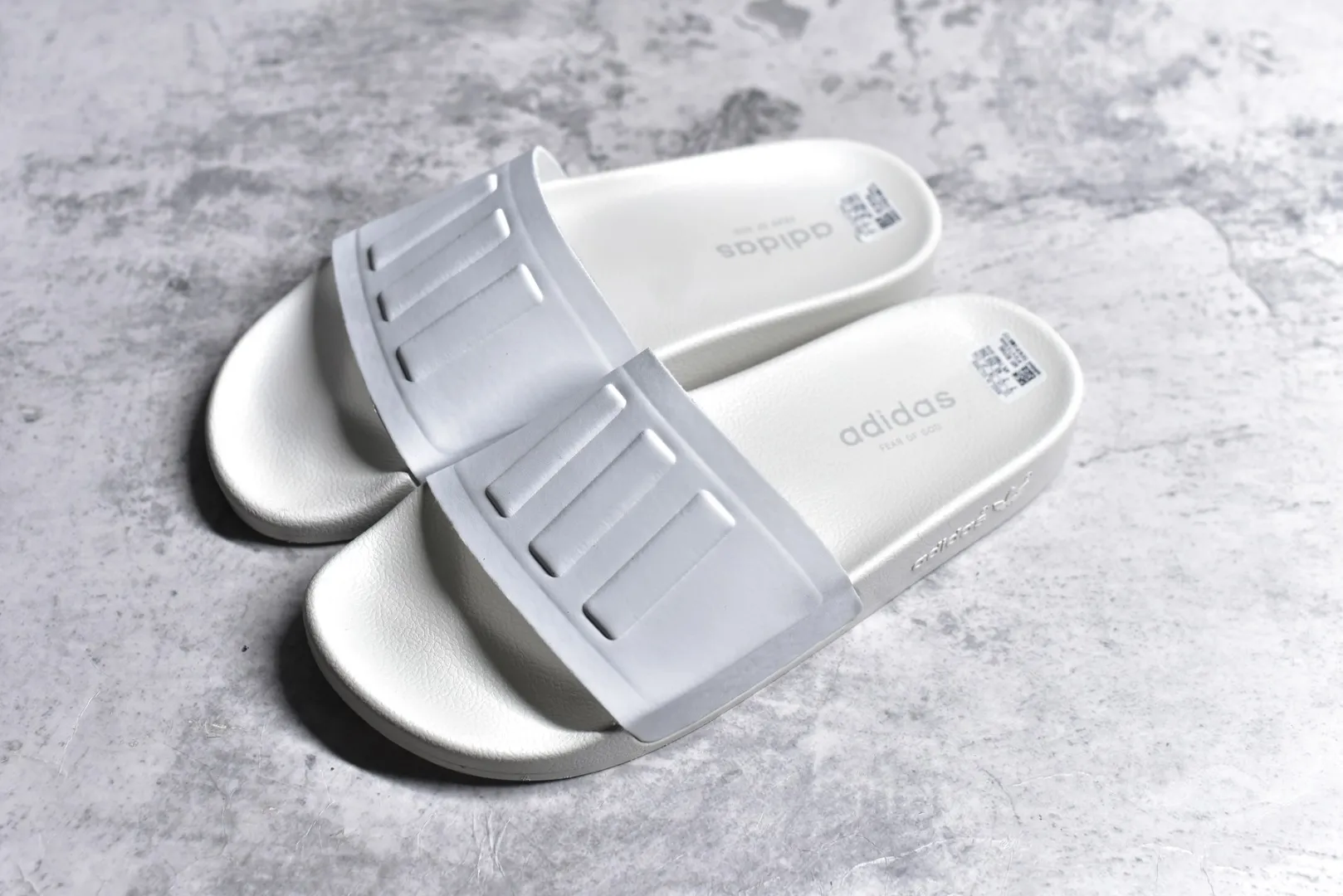 Modern Adidas Adilette Slide White Sandals –  Adidas Replica Shoes 466